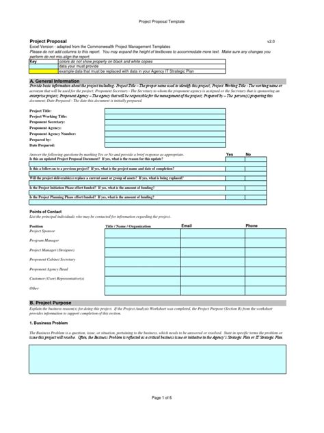 Project Proposal Excel Template v2.0 | Strategic Management | Strategic ...