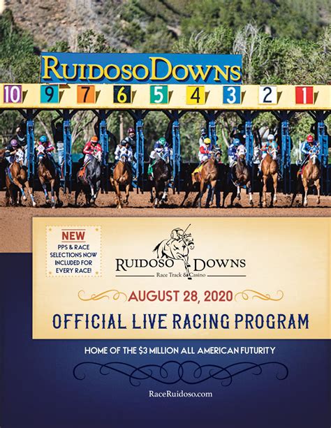 Ruidoso Downs Race Track, Live Racing Program, Friday, August 28, 2020 by Ruidoso Downs Race ...