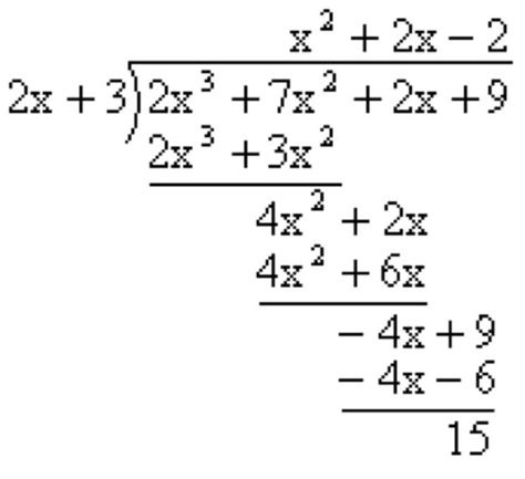 Long division of polynomial - Brainly.in