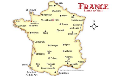 France Cities Map and Travel Guide