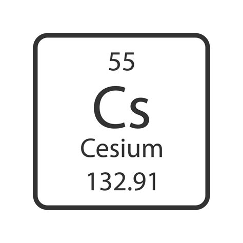 symbole du césium. élément chimique du tableau périodique. illustration vectorielle. 10426930 ...