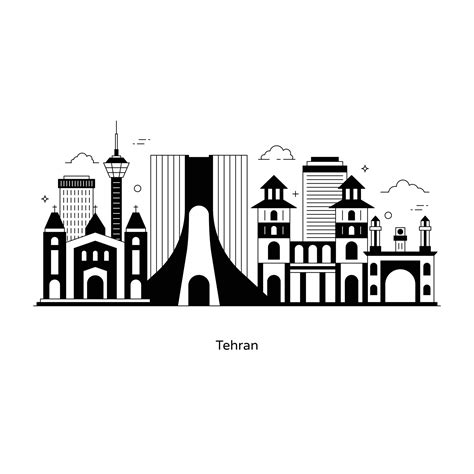 Tehran City Landmark 2788133 Vector Art at Vecteezy