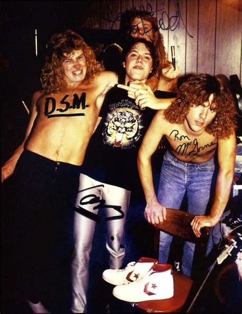 Original Metallica members Dave Mustaine, Lars Ulrich, Ron McGovney ...