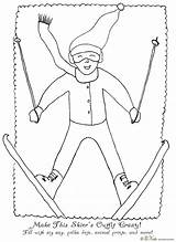 Skiing Coloring Pages sketch template