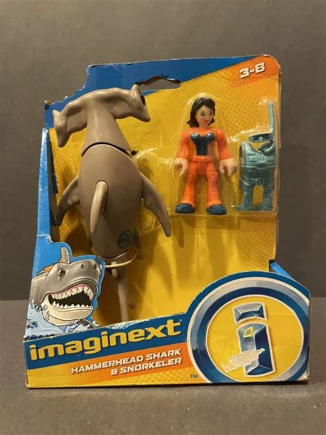 FISHER-PRICE IMAGINEXT HAMMERHEAD Shark and Snorkeler Figure NIB $7.99 - PicClick