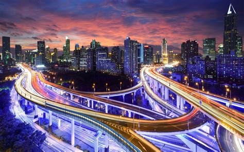 #1071005 lights, street light, city, cityscape, night, building ...