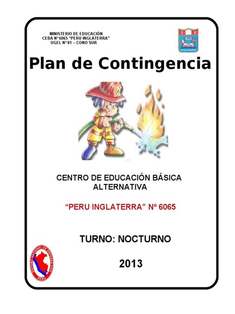 Plan Contingencia | PDF | Educación Secundaria | Primeros auxilios