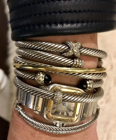 David Yurman Stacked Bracelets // #davidyurman, @davidyurman #davidyurman, #davidyurmanbracelet ...