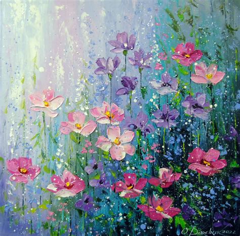 The delicate summer flowers Painting by Olha Darchuk