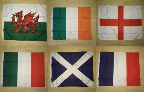 6 Nations Flag Sets (3 sizes) - MrFlag