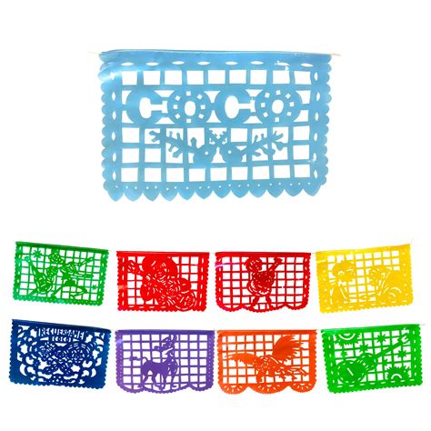 Buy 30 FT Coco Movie Papel Picado Plastic Fiesta Party Decorations, Mexican Party Banners, Day ...