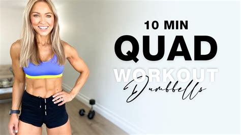 10 Min DUMBBELL LEG WORKOUT at Home | Quad Focused - YouTube