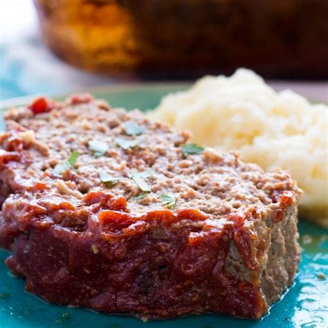 Spicy BBQ Meatloaf with Smoky Sweet BBQ Sauce Topping - No Plate Like Home