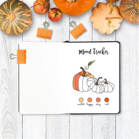 Mood Tracker Fall Pumpkin Mood Tracker Autumn Mood Tracker - Etsy