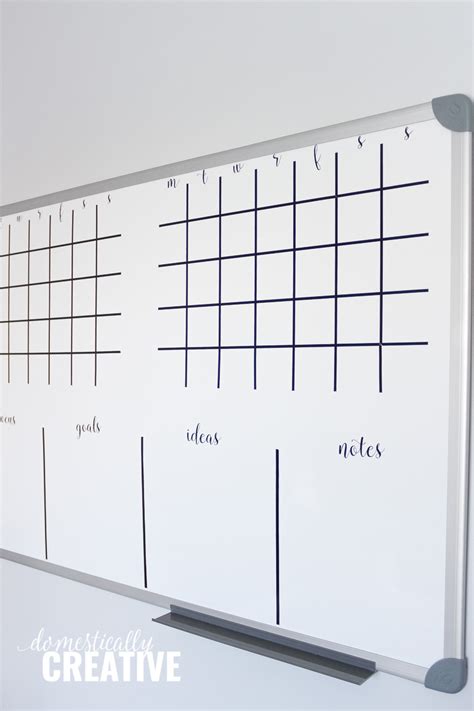 DIY Whiteboard Calendar and Planner | Domestically Creative