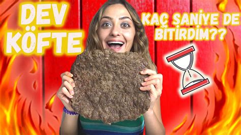 DEV KÖFTE YEME CHALLENGE-SÜRE REKORU KIRDIM!(GIANT MEATBALL CHALLENGE ...