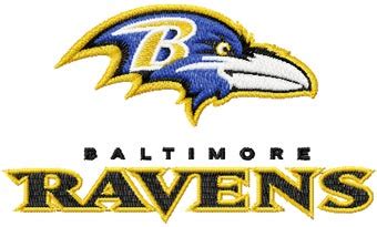 Baltimore Ravens Logo 3 embroidery design