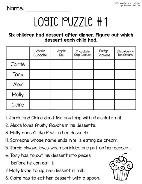 Logic Puzzles for Kids | Logic puzzles, Math logic puzzles, Critical ...