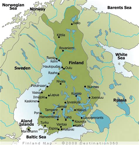 Camping Finland map - Map of camping Finland (Northern Europe - Europe)