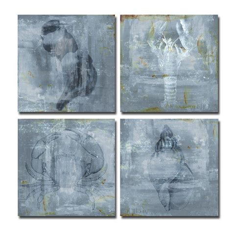 Ready2HangArt 'Nautical' Canvas Wall Art (4-Piece) Abstract Canvas Art ...