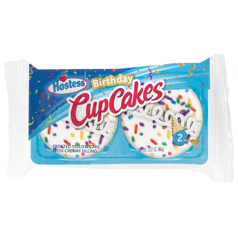 Find Your Perfect HOSTESS Birthday CupCakes Single Serve, 2 Count, 3.27 oz - Walmart.com