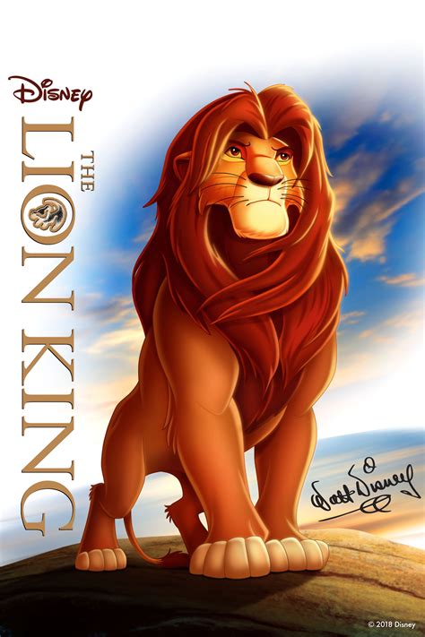 The Lion King Disney Movie Poster (King Of Pride Rock Simba, Timon ...