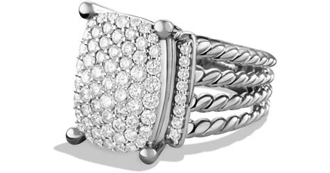 David Yurman Wheaton Ring With Diamonds in Silver (Metallic) | Lyst