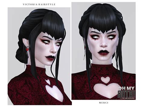 The Sims Resource - OH MY GOTH Victoria Hairstyle