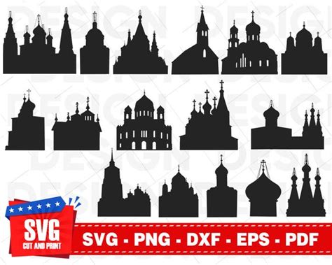 CHRISTIAN CHURCH svg church silhouette church svg bundle | Etsy