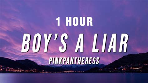 [1 HOUR] PinkPantheress - Boy’s a liar (Lyrics) - YouTube