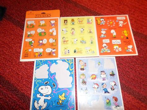 Vintage Snoopy Stickers Lot Halloween School Celebrate Christmas Easter ...