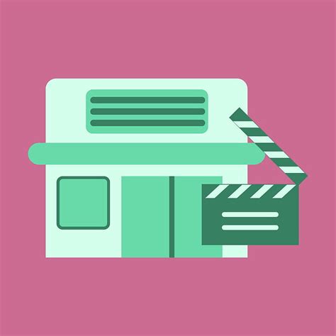 Flat icon building cinema slapstick vector eps ai | UIDownload