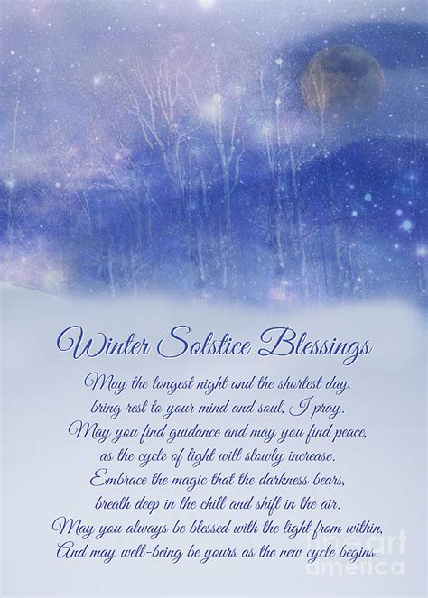 Winter Solstice Blessings, Original Poem With Full Moon, Snow ans Aspens Photograph by Stephanie ...