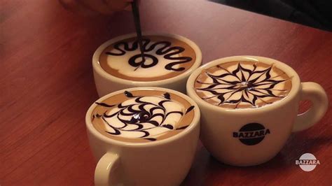 Latte Art tutorial: 3 topping patterns. | Latte ♡ coffee ♡ art ...