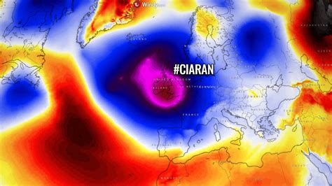 Atlantic Storm Ciaran will blast a powerful windstorm into Ireland, the UK, and France on ...