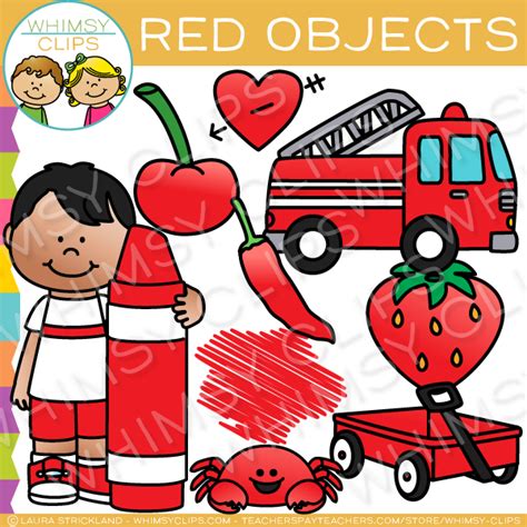 Red Color Objects Clip Art – Whimsy Clips