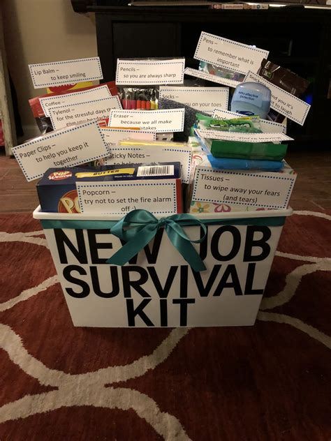 New job survival kit | New job survival kit, Survival kit gifts, Goodbye gifts for coworkers