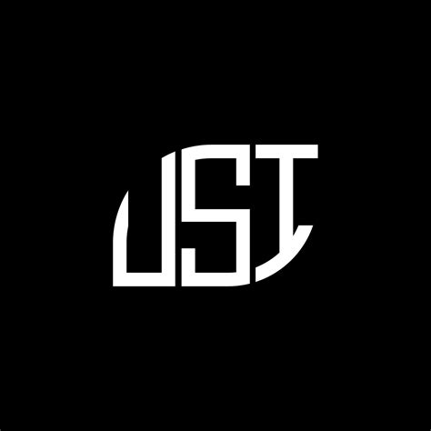 USI letter logo design on black background. USI creative initials ...