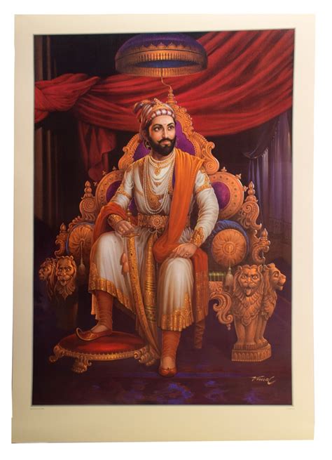 Painting Print of Shivaji Maharaj the Warrior Paper Poster Without ...