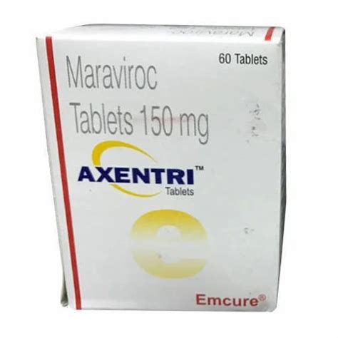 Axentri Maraviroc Tablets, Packaging Type: Box at best price in Mumbai