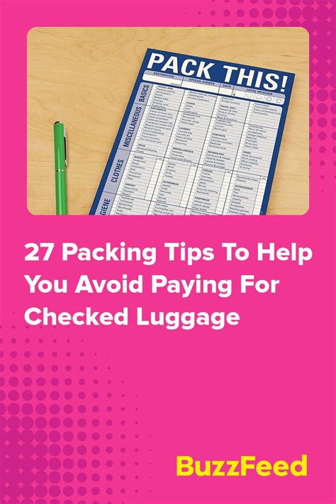 27 Packing Tips To Help You Avoid Paying For Checked Luggage | Packing tips, Checked luggage ...