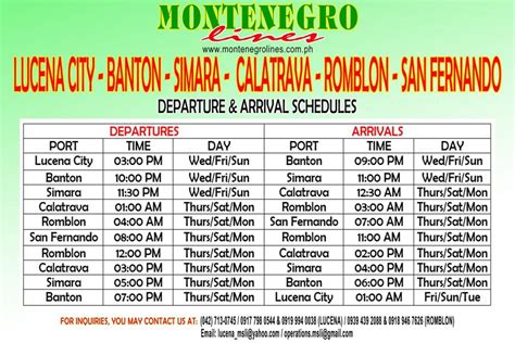 2020 Montenegro Lines Lucena-Banton: Schedule, Fare, Travel Time