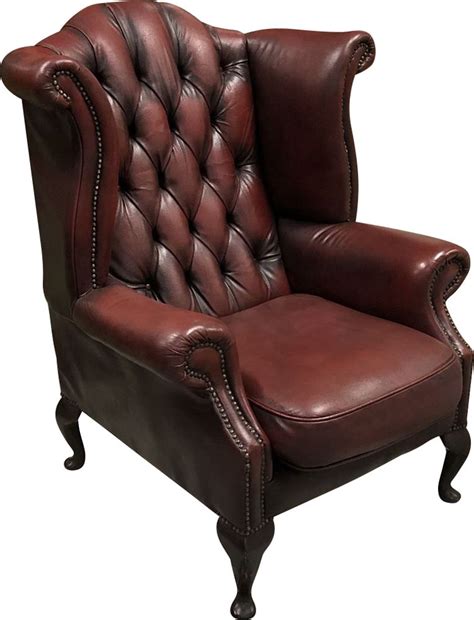 Vintage Chesterfield armchair in red leather 1970 - Design Market