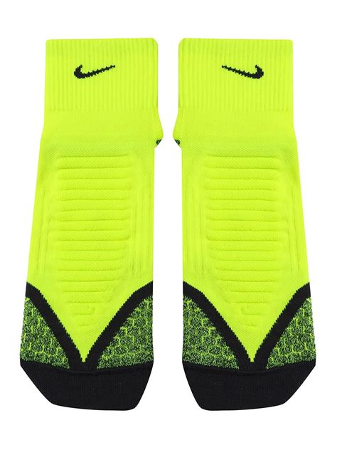 Buy Nike Elite Unisex Neon Green Cushioned Dri FIT Running Socks ...