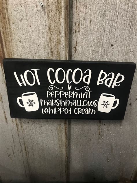 Hot Cocoa Bar Sign Hot Cocoa Sign | Etsy