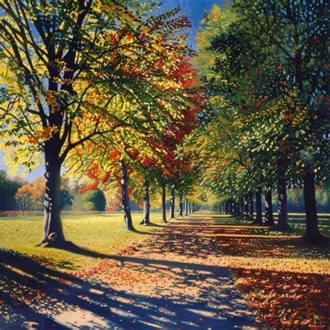 Row Of Autumn Trees Art Print Free Stock Photo - Public Domain Pictures