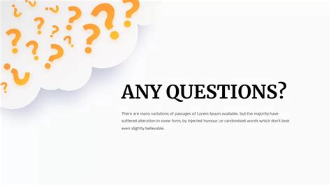 Any Questions Template for Presentations | Slidebazaar