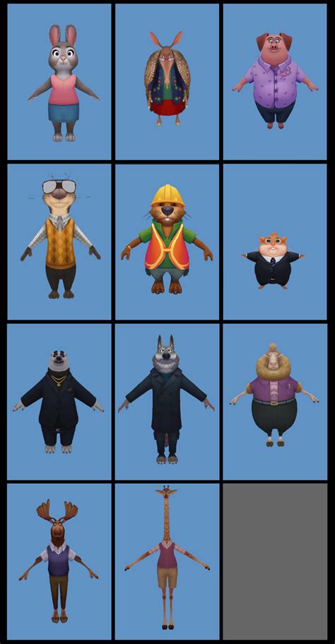 Zootopia 3D Models Characters Pack 3 by SmakkoHooves on DeviantArt