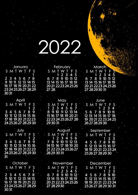 2022 Full Moon Calendar Printable - Printable Calendar 2023