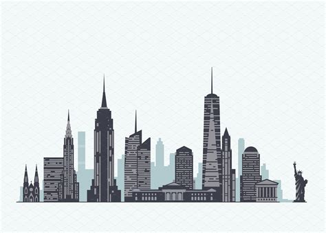 New York skyline | New york skyline, Skyline, New york drawing